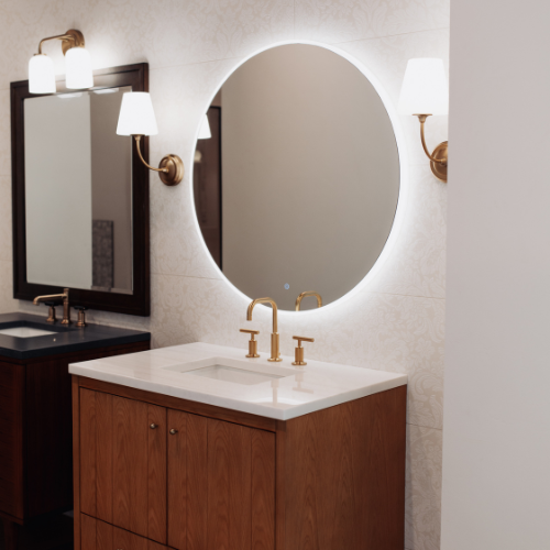 mirror in bathroom